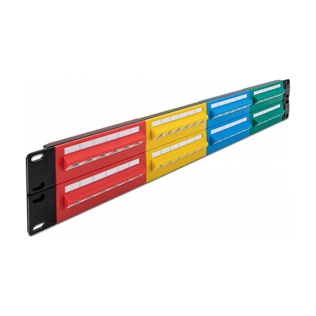 Patch panel DELOCK 66881 (19", 48 portova, Cat.5e, 2U, STP oklopljeni)-0