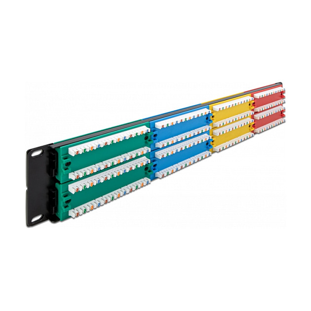 Patch panel DELOCK 66881 (19", 48 portova, Cat.5e, 2U, STP oklopljeni)-1