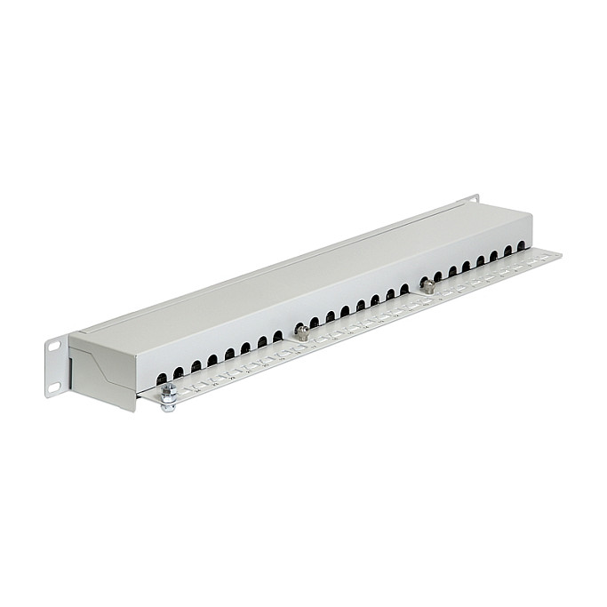 Patch panel DELOCK 19" 24 Port Cat.6 (1U, LSA, sivi)-1