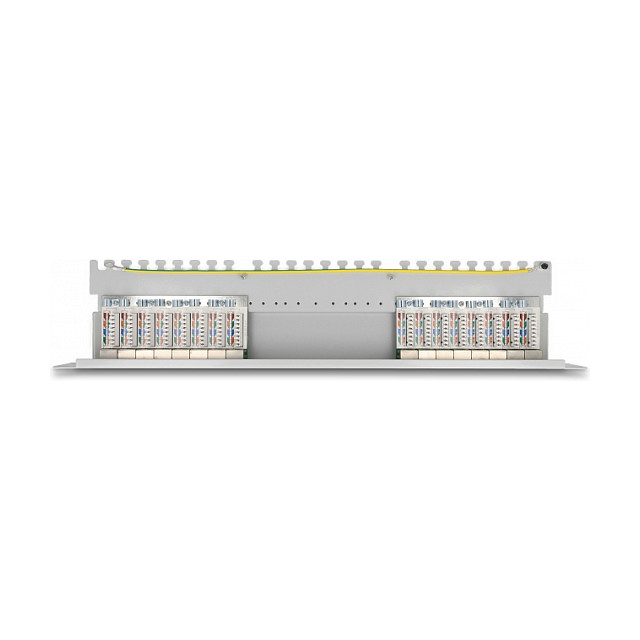 Patch panel DELOCK 19" 16 Port Cat.6A (1U, STP, sivi)-2