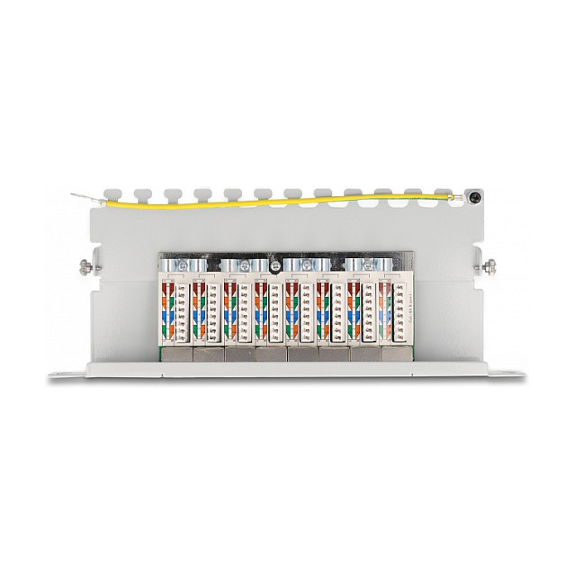 Mrežni patch panel DELOCK 10" 8 Port Cat.6A (0.5U, STP, sivi)-2