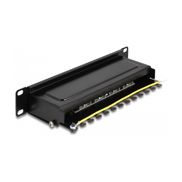 Mrežni patch panel DELOCK 10" 8 Port Cat.6A (1U, STP, crni)-1