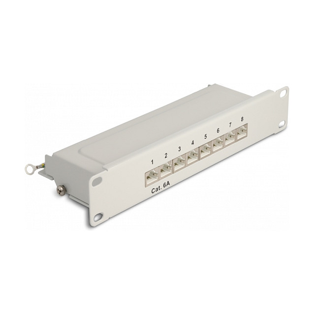 Patch Panel DELOCK 10" 8 Port Cat.6A (1U, sivi)-0