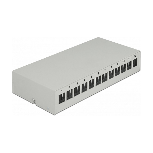 Keystone Patch Panel DELOCK 12 Portni 10" 1U Sivi (86223)