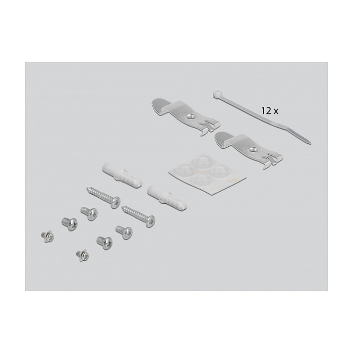 Keystone Patch Panel DELOCK 12 Portni 10" 1U Sivi (86223)-3