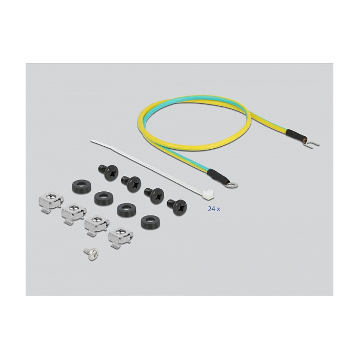 Keystone Patch Panel DELOCK 19" 24 Porta (1U, s rasteretnom šipkom, crni)-3