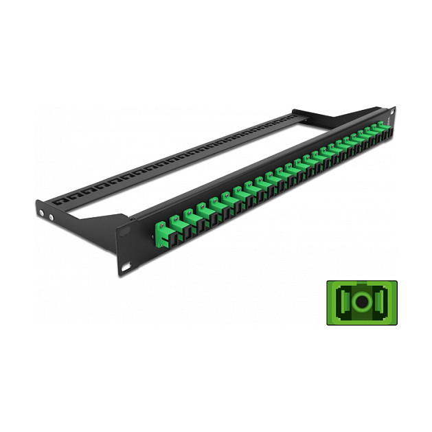 Mrežni patch panel DELOCK 19″ 24-portni SC Simplex (za optičke kablove, 1U)-0