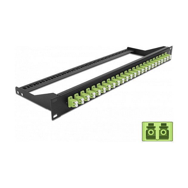 Mrežni patch panel DELOCK 19" za optiku (24x LC Duplex, OM5, 1U)