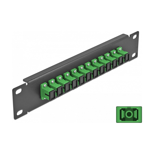 Mrežni patch panel DELOCK 10" za optiku (12x SC Simplex, 1U)