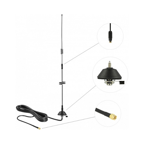 LTE Antena DELOCK 88431 (SMA, 5-7 dBi, omnidirekcijska, magnetska baza, 3m kabel)-2