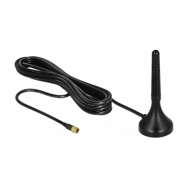 DELOCK 88423 LTE Antena (1-2 dBi, SMA, 3m kabel, magnetska baza)-0