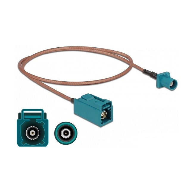 DELOCK Antenski kabel FAKRA Z (M) na FAKRA Z (Ž) RG-316 0.5m