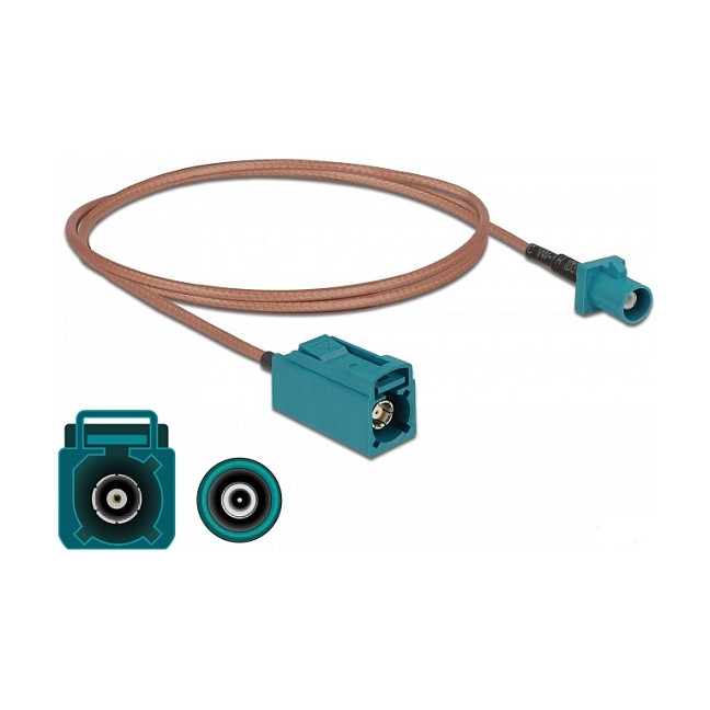 DELOCK Antenski kabel FAKRA Z (M) na FAKRA Z (Ž) RG-316, 1 m (88942)-0