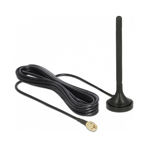 LTE Antena DELOCK 88431 (SMA, 2 dBi, magnetska baza, 3m kabel, vanjska)