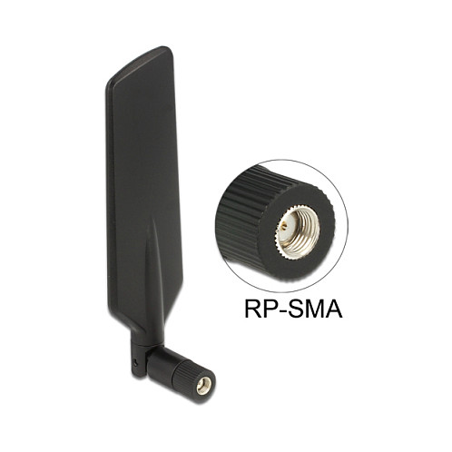 Antena DELOCK 88423 LTE/WLAN Dualband (RP-SMA, 1-4 dBi, omnidirekcijska)