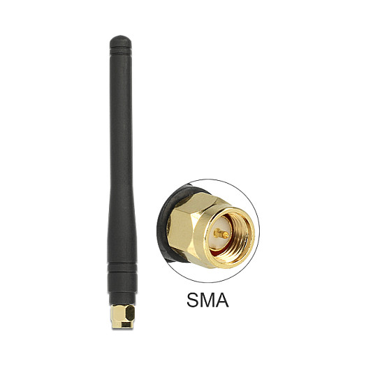 Antena DELOCK ISM 433 MHz (SMA, 2.5 dBi, omnidirekcijska, fleksibilna)