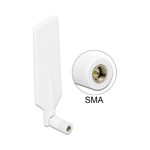 Antena DELOCK 12430 LTE / WLAN Dual Band (SMA, 1-4 dBi, omnidirekcijska, bijela)