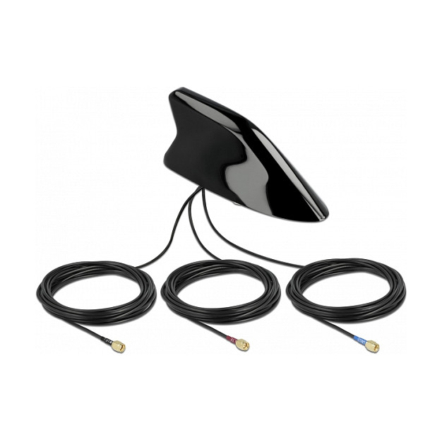 Auto antena DELOCK Shark Fin (LTE + WLAN + GNSS, IP67, FAKRA Z)