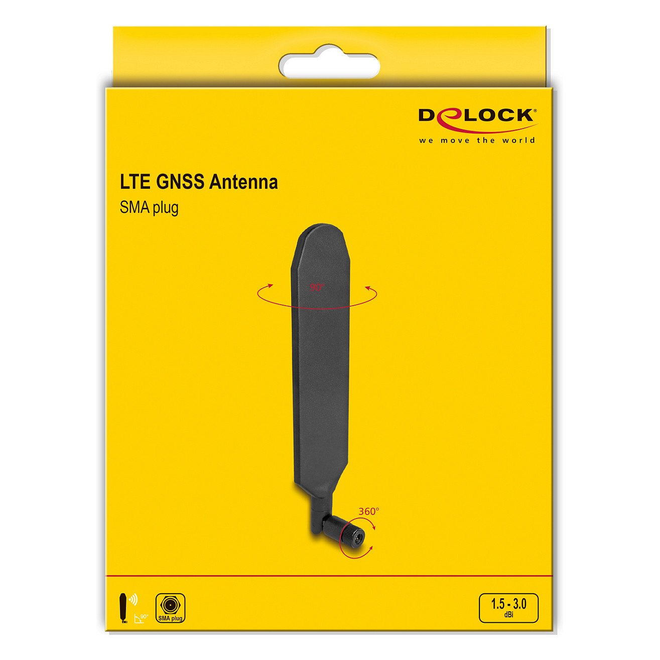Antena DELOCK LTE GNSS (SMA, 3.0 dBi, omnidirekcijska)-1