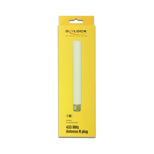 DELOCK 88418 vanjska antena 433 MHz (N konektor, 1.45 dBi, IP67) bijela-1