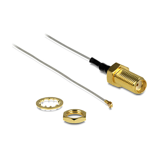 DELOCK Antenski kabel SMA ženski na MHF III (U.FL) muški, 20 cm, 0.81 mm-0