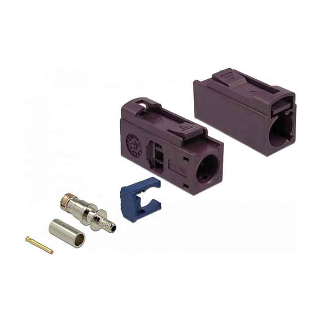 DELOCK FAKRA D konektor ženski za krimpanje (RG-174/RG-316, 50 Ohm)-0