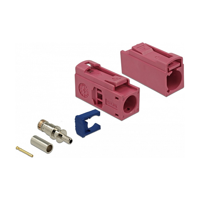 Konektor DELOCK FAKRA H ženski 25mm za krimpanje (za RG-174 / RG-316 kabel)-0