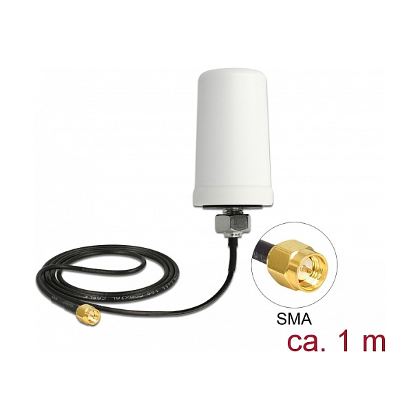 DELOCK LTE antena 88960 (SMA, 2 dBi, omnidirekcijska, vanjska) bijela-3