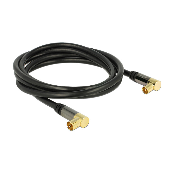 DELOCK Antenski kabel IEC 90° M > IEC 90° Ž (RG-6/U, 75 Ohm, >95 dB) 2m, bijeli
