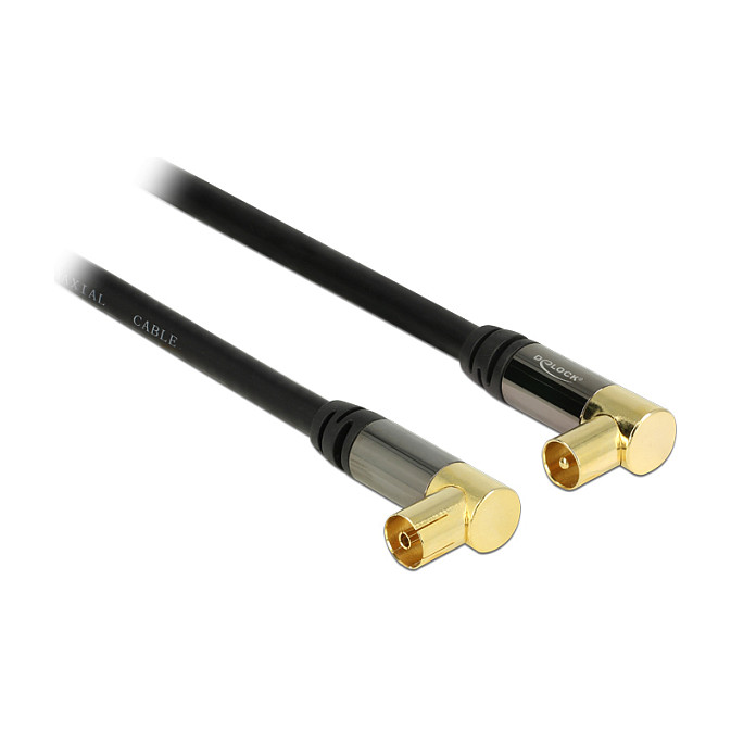 DELOCK Antenski kabel IEC 90° M > IEC 90° Ž (RG-6/U, 75 Ohm, >95 dB) 2m, bijeli-1