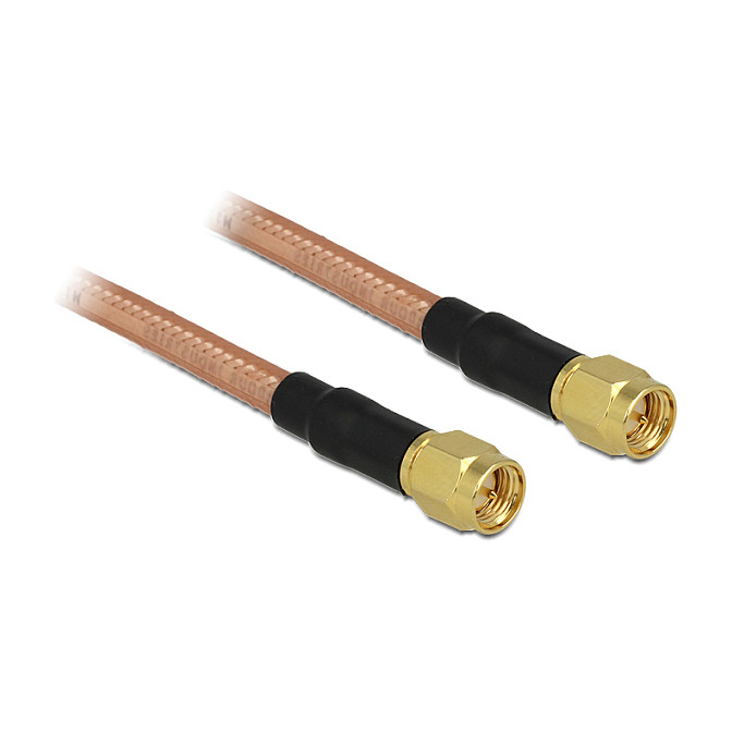DELOCK Antenski kabel SMA muški > SMA muški 40 cm (RG-142, low loss)-0