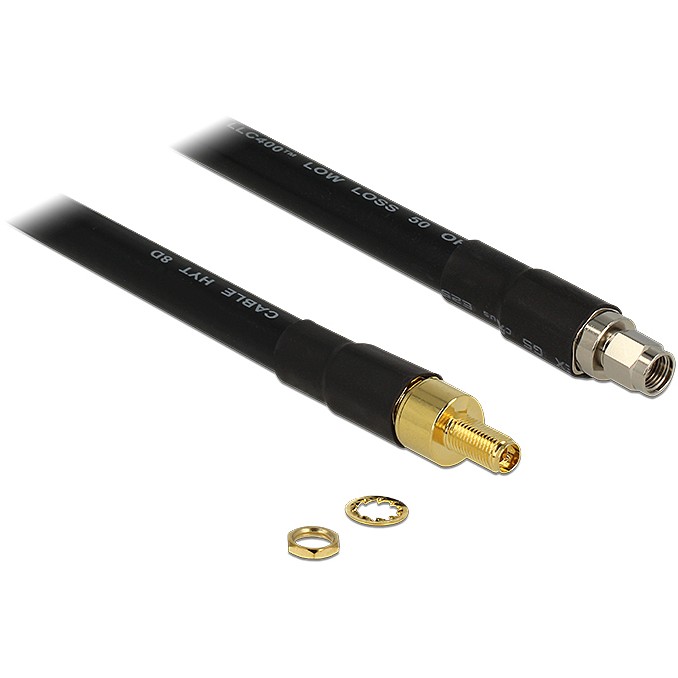 Antenski produžni kabel DELOCK RP-SMA (M) na RP-SMA (Ž) 0.4m CFD400 Low Loss-0