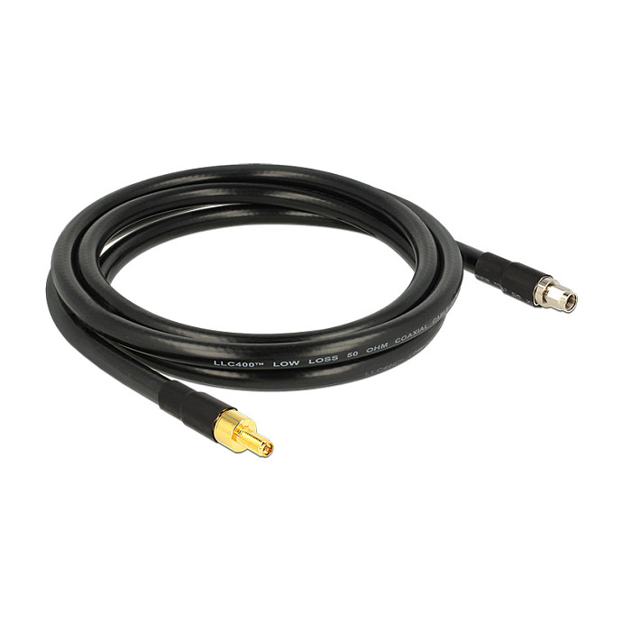 DELOCK Antenski produžni kabel RP-SMA (M) na RP-SMA (Ž) 2m (CFD400, Low Loss)-1