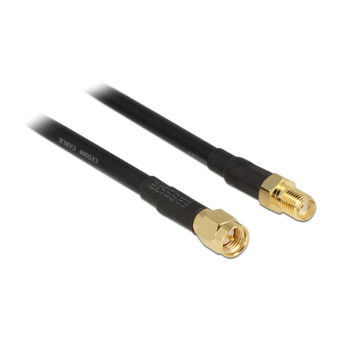 Antenski produžni kabel DELOCK SMA (M) na SMA (Ž) 0.9m (CFD200, low loss)