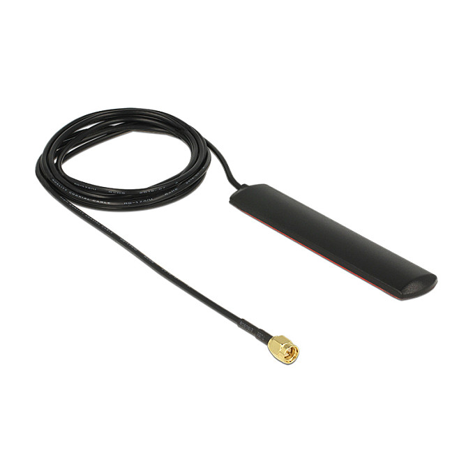 DELOCK 88431 Antena GSM/UMTS/LTE/WLAN 2.4 GHz (SMA, 2 dBi, samoljepljiva)-0