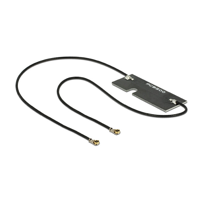 DELOCK 88422 interna dvostruka WLAN antena (MHF IV, 3-5 dBi, 2.4/5 GHz, samoljepljiva)
