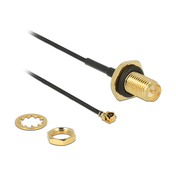 DELOCK Antenski kabel RP-SMA (Ž) na MHF/U.FL (M) 10cm, vodootporan (88899)