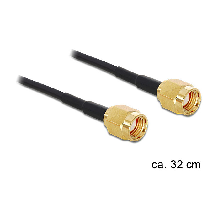 DELOCK Antenski kabel RP-SMA (M) na RP-SMA (M) 32 cm (1.13, 50 Ohm)-0