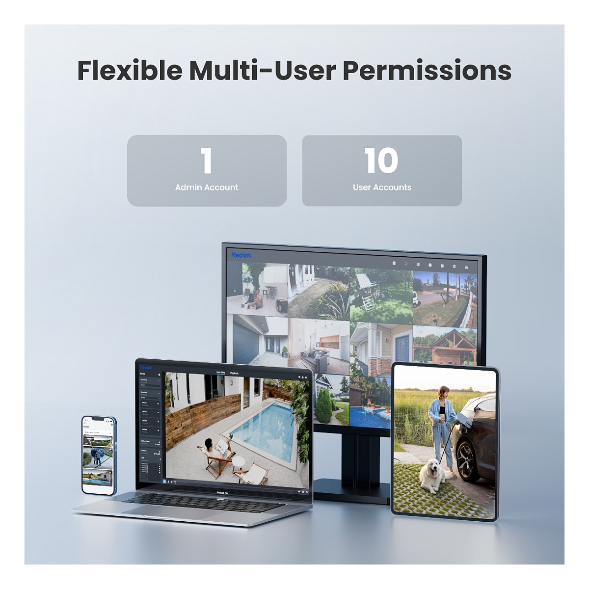Sustav video nadzora REOLINK Home Hub 1 + 2x Argus B310 (4MP, ColorX, WiFi 6, baterija)-3