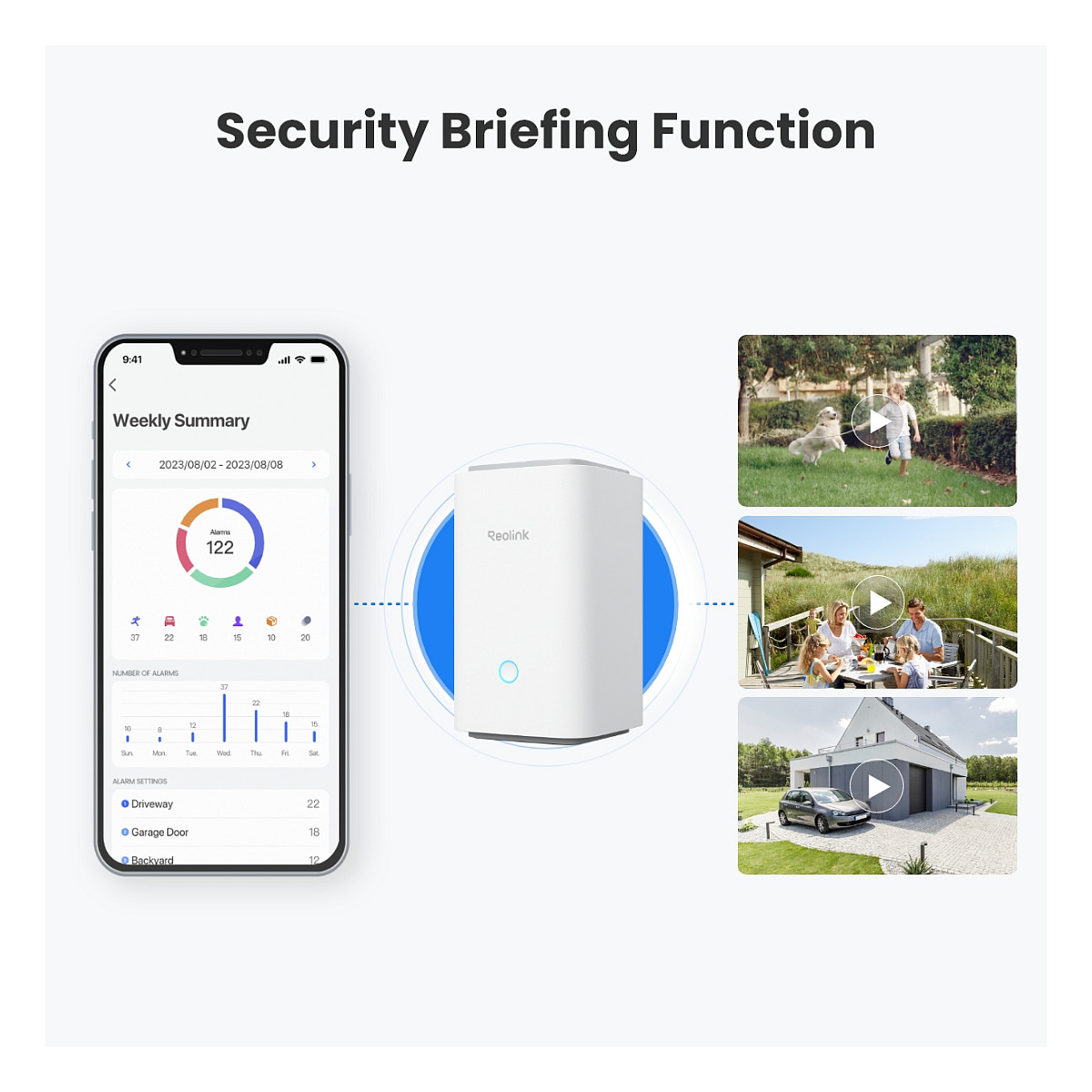 Sustav video nadzora REOLINK Home Hub 1 + 2x Argus B310 (4MP, ColorX, WiFi 6, baterija)-4