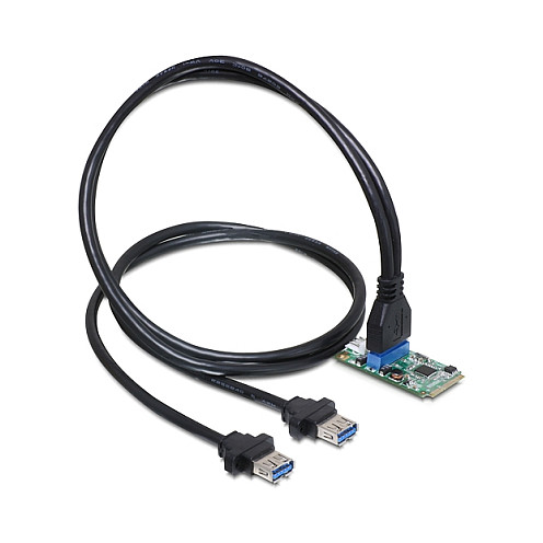Ekspanzijska kartica DELOCK Mini PCIe na USB 3.0 (19-pin header, ASM1042)