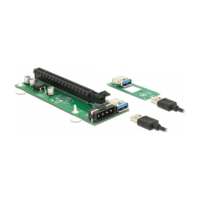 Riser kartica DELOCK M.2 Key B+M na PCI Express x16 (30 cm USB kabel, 41428)-0