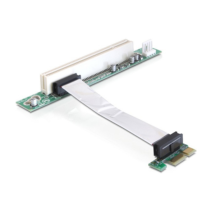 Riser kartica DELOCK 41856 (PCI Express x1 na PCI, 9 cm fleksibilni kabel, lijevo usmjerenje)
