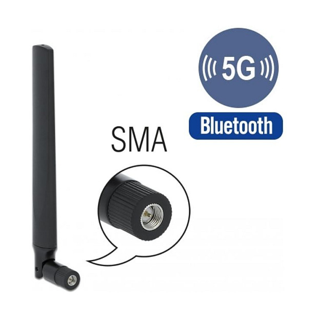 DELOCK 5G LTE Antena 88968 (SMA, -3.3-1.3 dBi, omnidirekcijska) crna-1