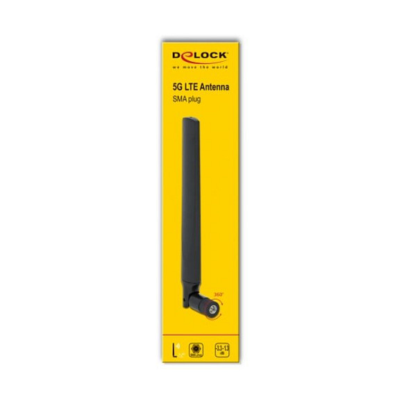 DELOCK 5G LTE Antena 88968 (SMA, -3.3-1.3 dBi, omnidirekcijska) crna-2