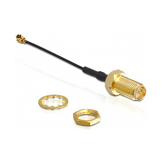 Antenski kabel DELOCK Pigtail RP-SMA na U.FL (MHF) (5 cm, 50 Ohm, za ugradnju)-0