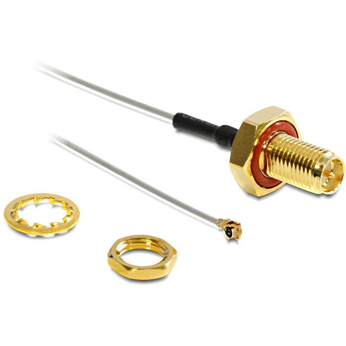 DELOCK Antenski kabel I-PEX na RP-SMA (ž) 10cm, IP67 vodootporan (88983)-0
