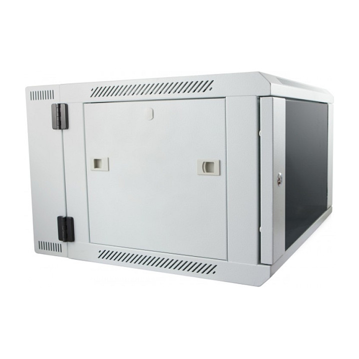 Mrežni ormar ALLNET 19" 6U zidni dvodijelni (dubina 600mm, staklena vrata, sivi) ALL-SMB-6606-LG-2
