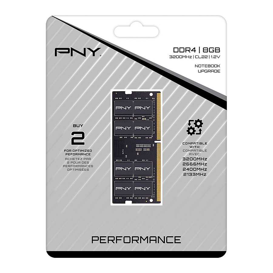 RAM memorija za laptop PNY Performance 8GB DDR4 (3200MHz, SODIMM, CL22)-3