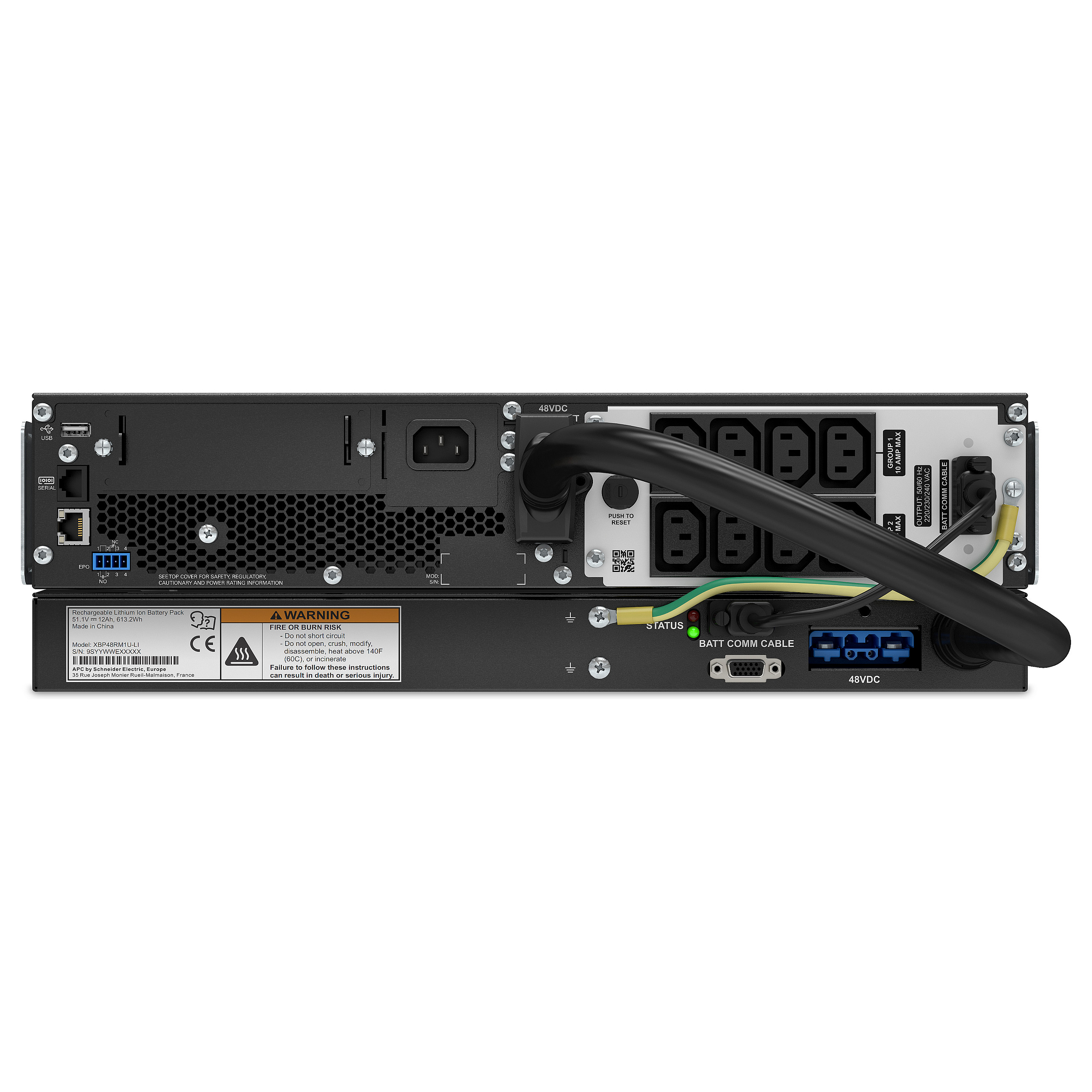 Neprekidno napajanje (UPS) APC Smart-UPS On-Line SRTL1000RMXLI (1000VA/900W, Li-Ion, 2U Rack/Tower, SmartSlot)-1
